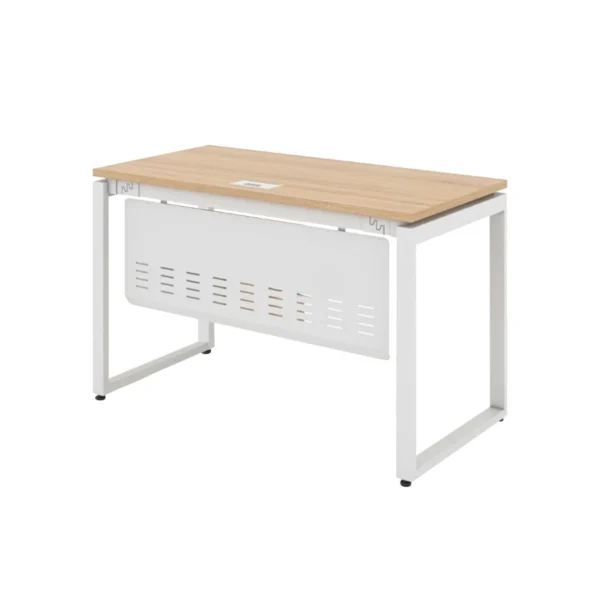 Bàn văn phòng chân sắt mặt gỗ hiện đại TM4040RYS